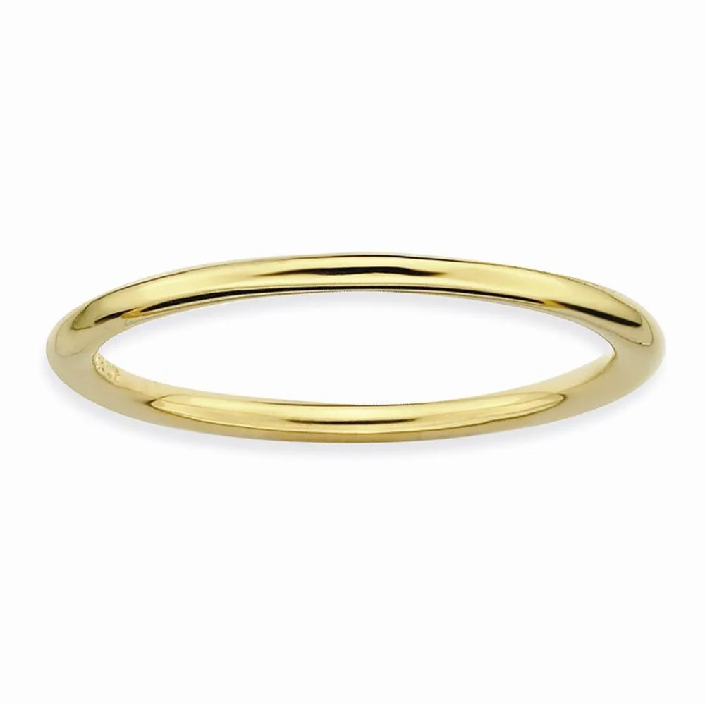 Sterling Silver Gold-Plated Polished Ring