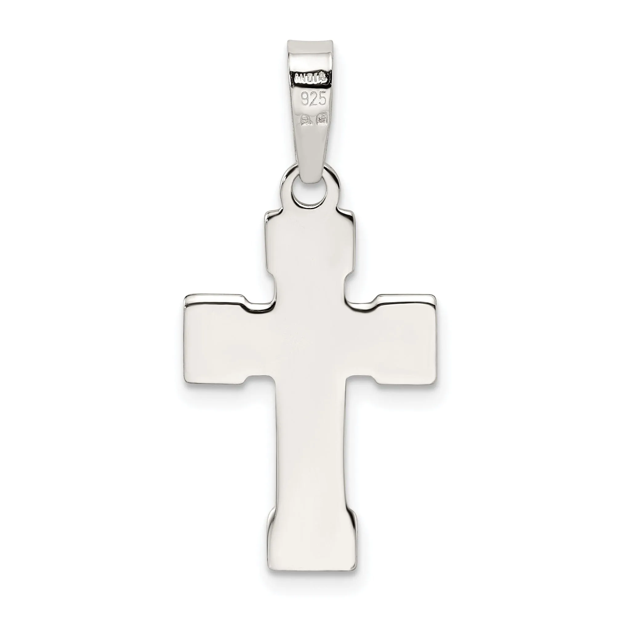 Sterling Silver Polished Finish Cross Pendant