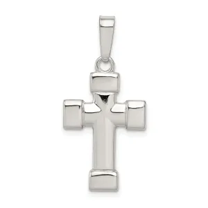 Sterling Silver Polished Finish Cross Pendant