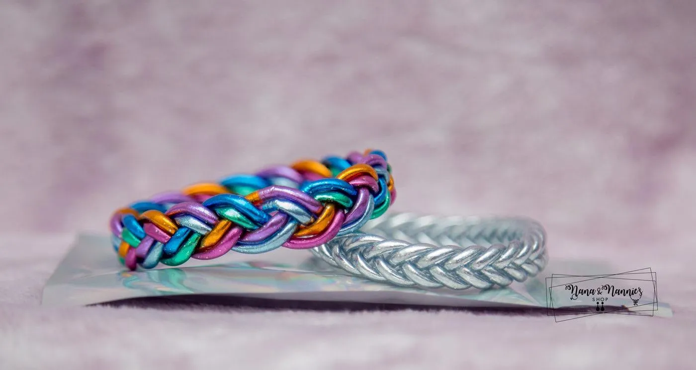 Summer Bless bracelet, braided (trenzada) thin & wide