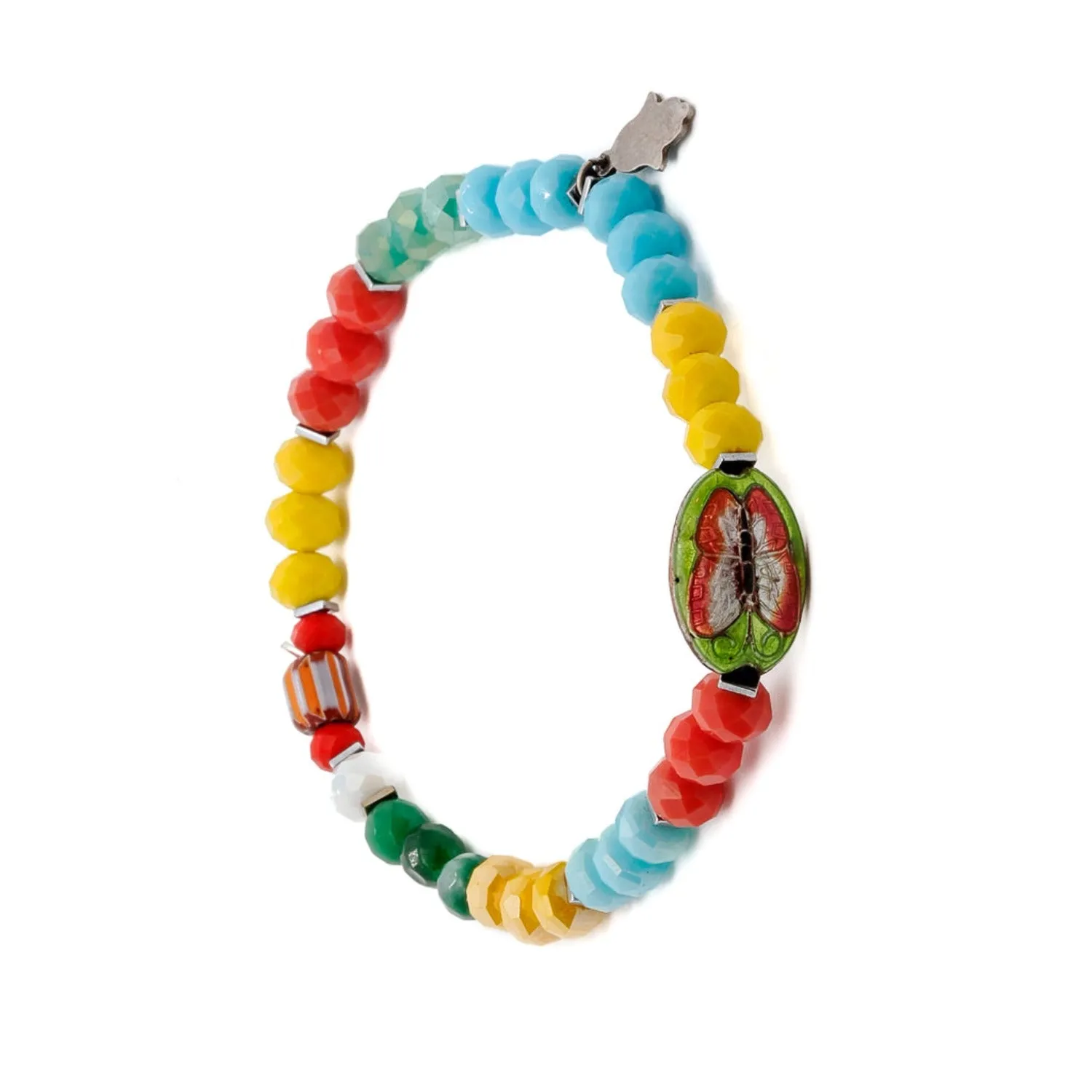 Summer Colors Butterfly Beaded Ankle Bracelet