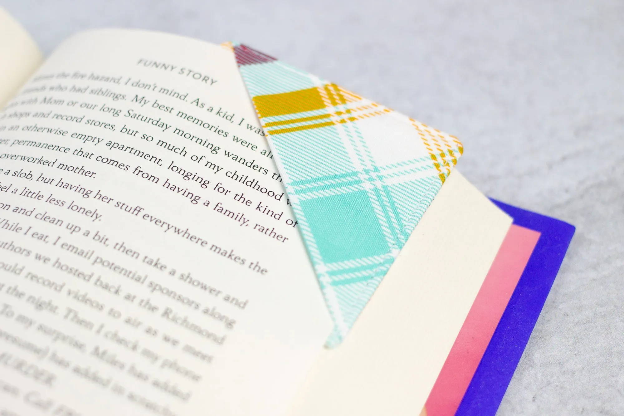 Summer Plaid Bookmark
