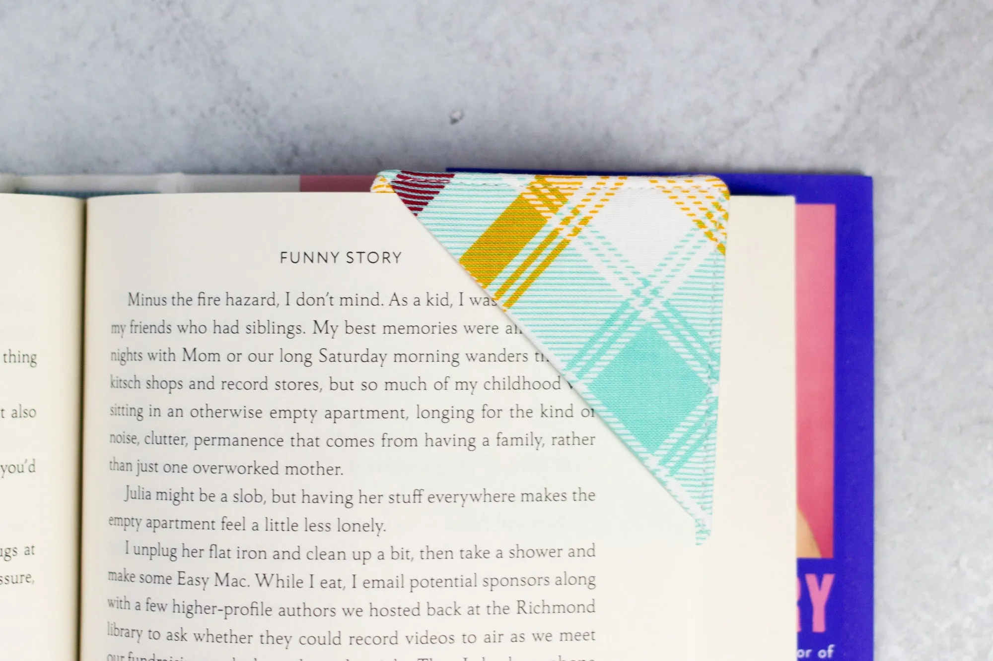 Summer Plaid Bookmark