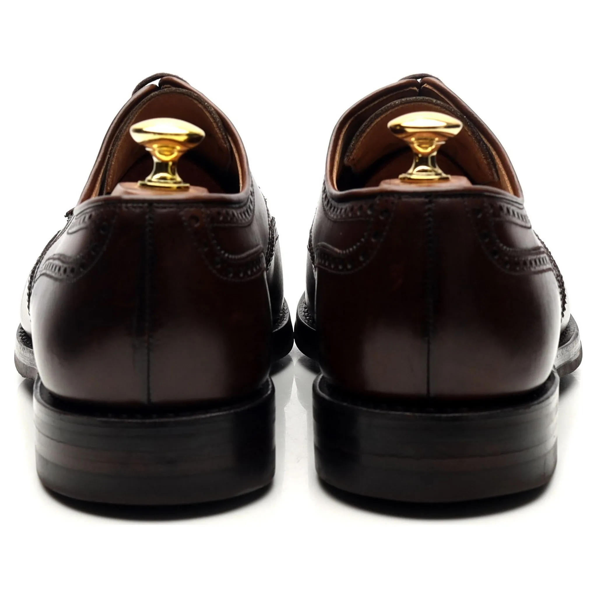'Swansea' Dark Brown Leather Derby Brogues UK 8.5 G