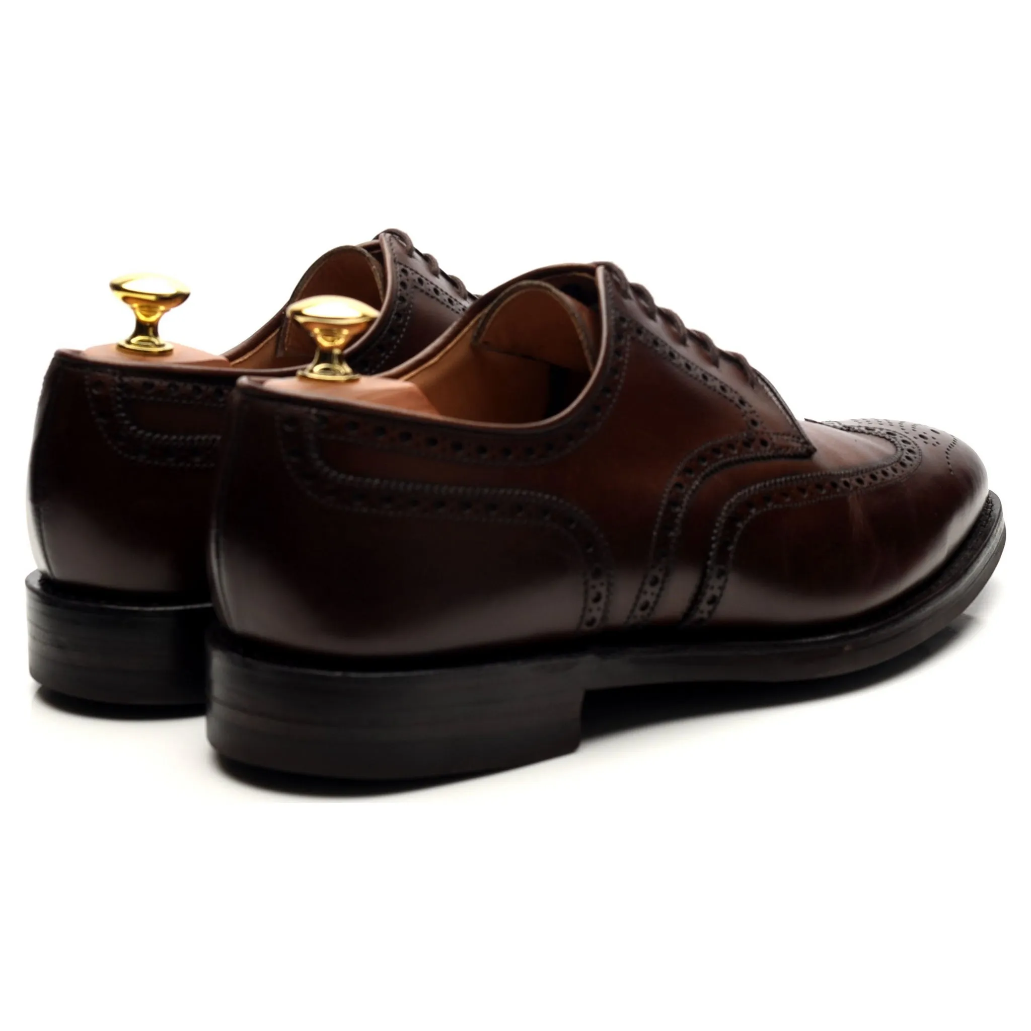 'Swansea' Dark Brown Leather Derby Brogues UK 8.5 G