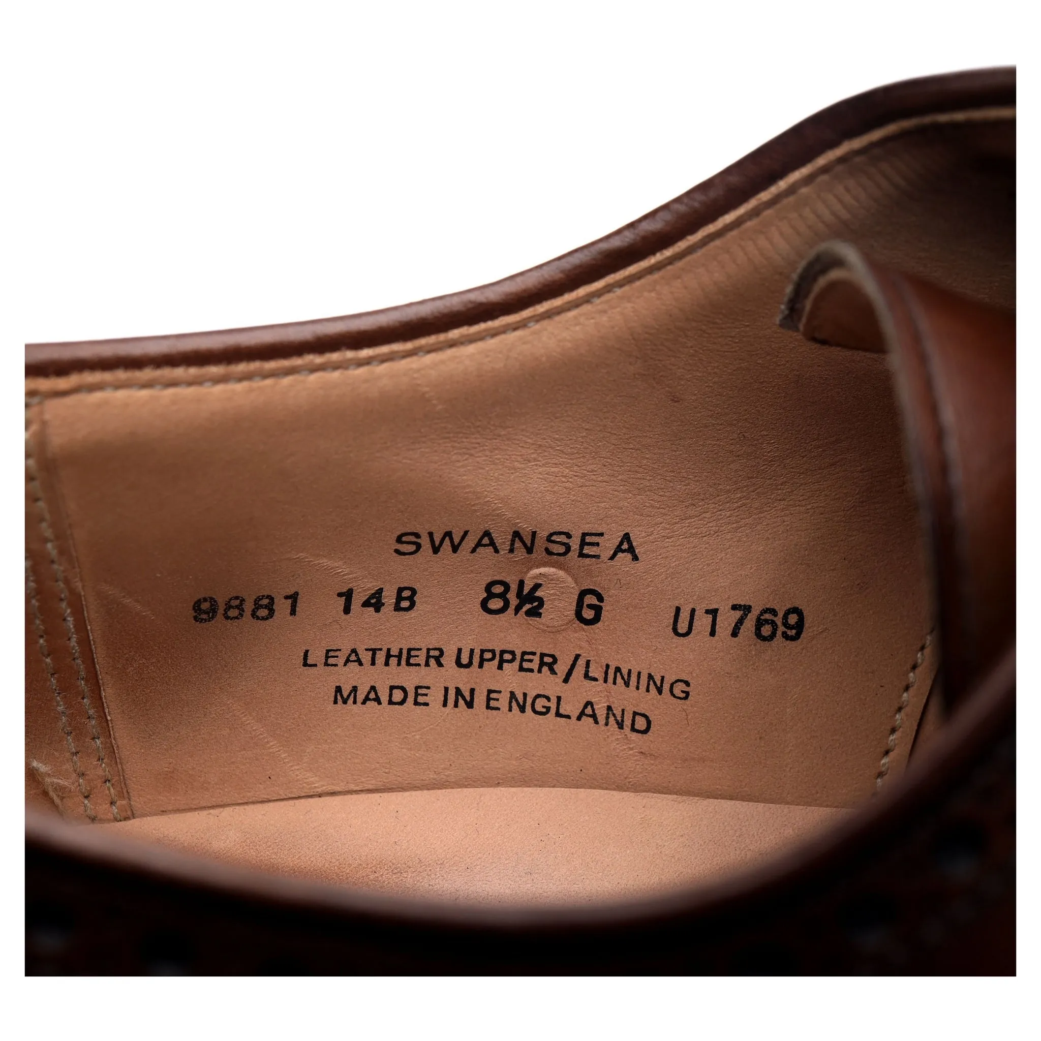 'Swansea' Dark Brown Leather Derby Brogues UK 8.5 G