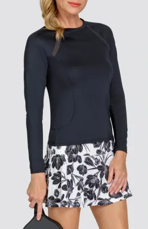 Tail Activewear Tennis ALDA Long Sleeve Crew Nek - Onyx Black
