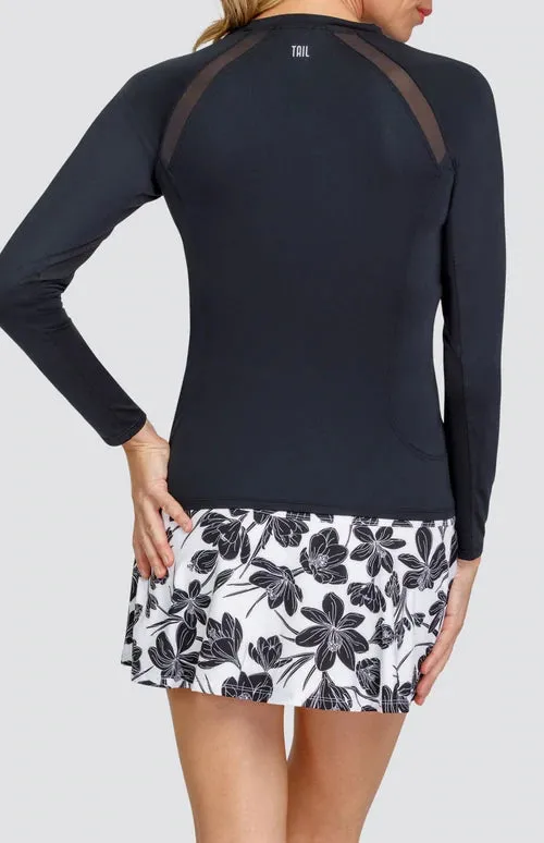 Tail Activewear Tennis ALDA Long Sleeve Crew Nek - Onyx Black