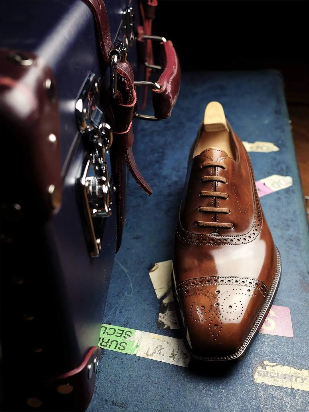 Tan Leather Callista Brogue Toe Cap Oxfords - Formal Shoes