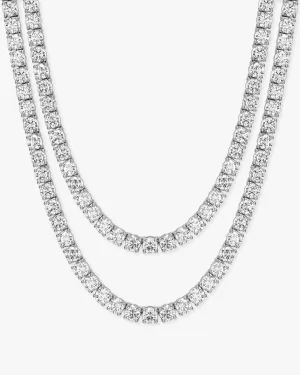Tennis Chain Stack - Silver