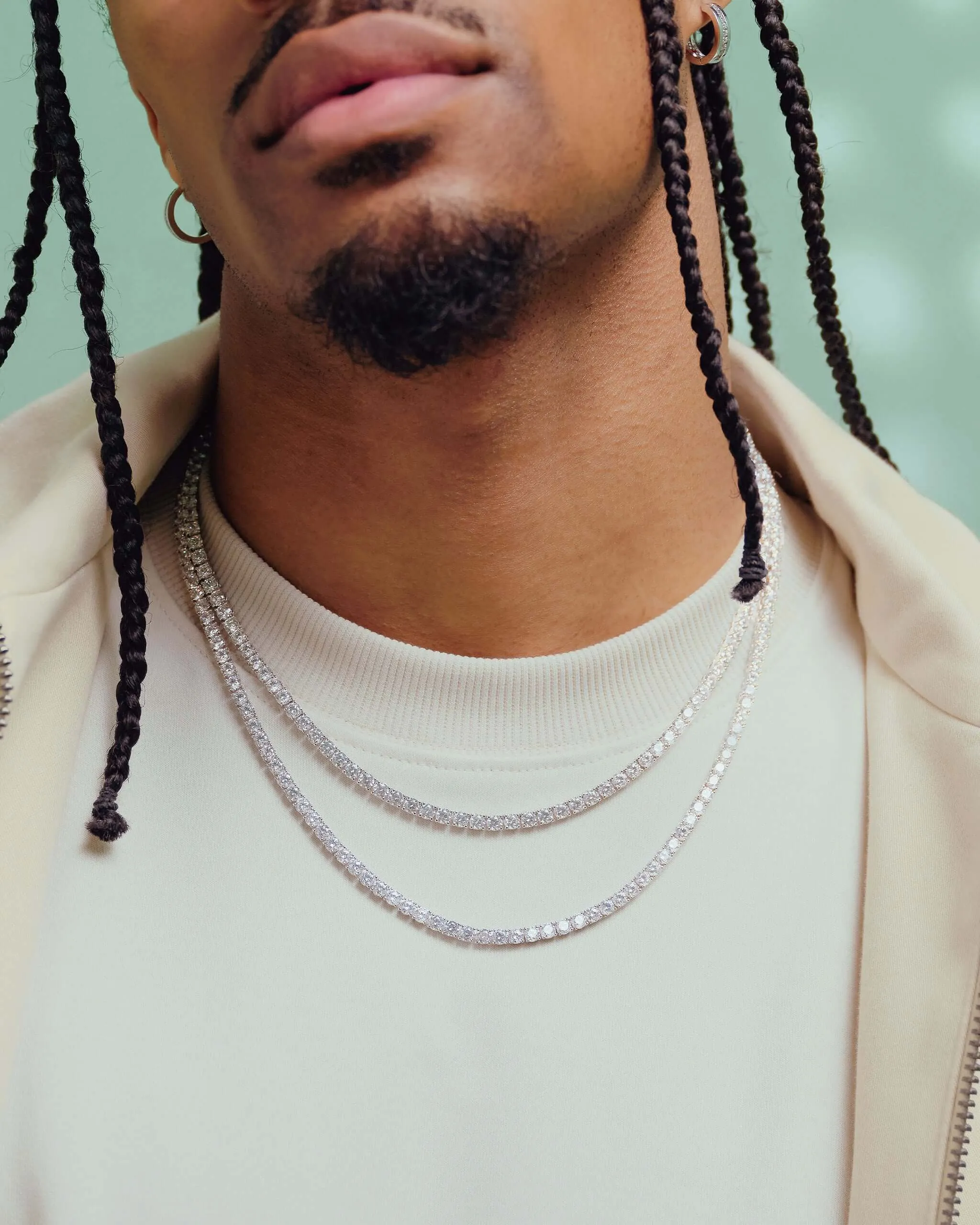 Tennis Chain Stack - Silver