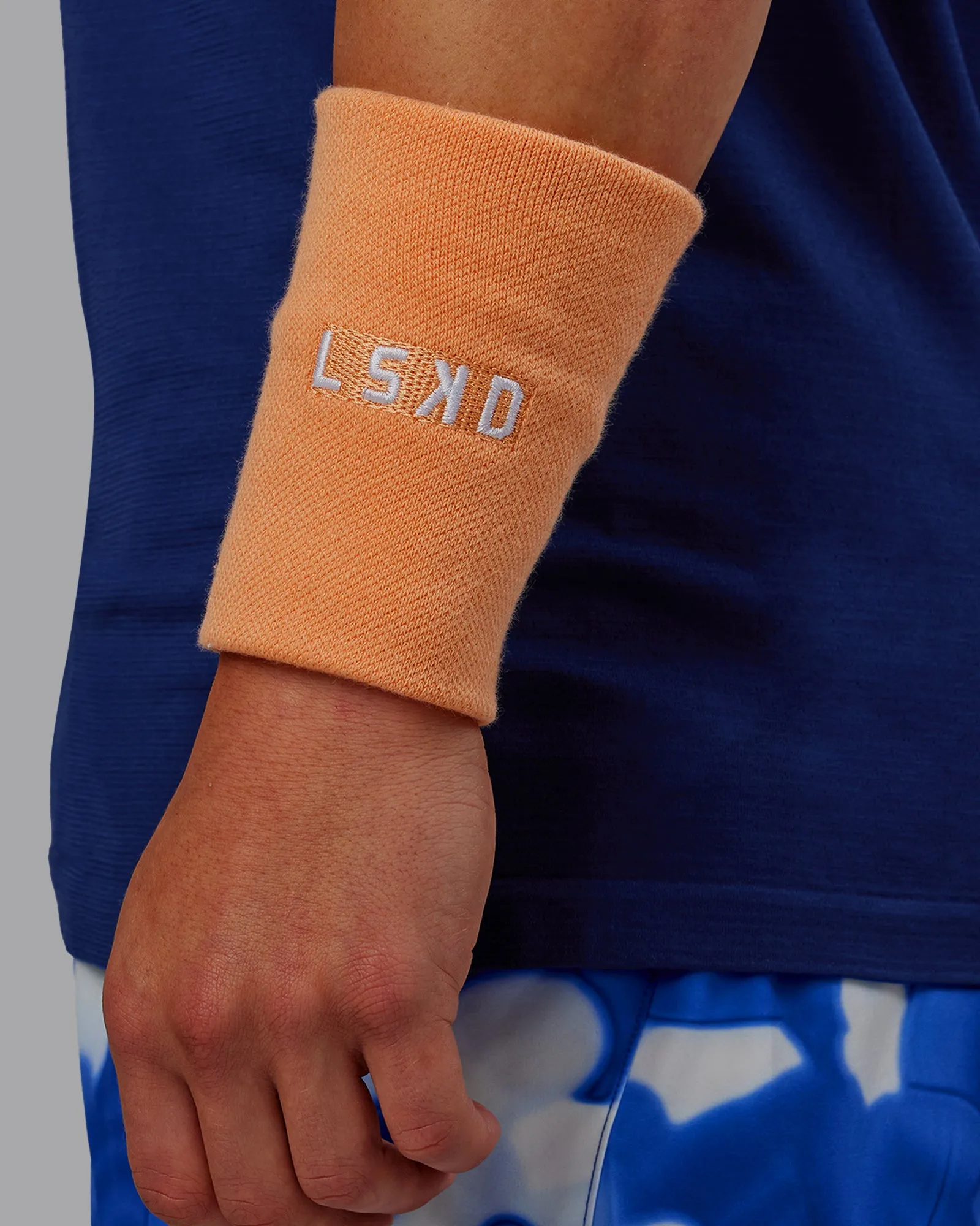 Tennis Wristband 5.5" - Cantaloupe-White