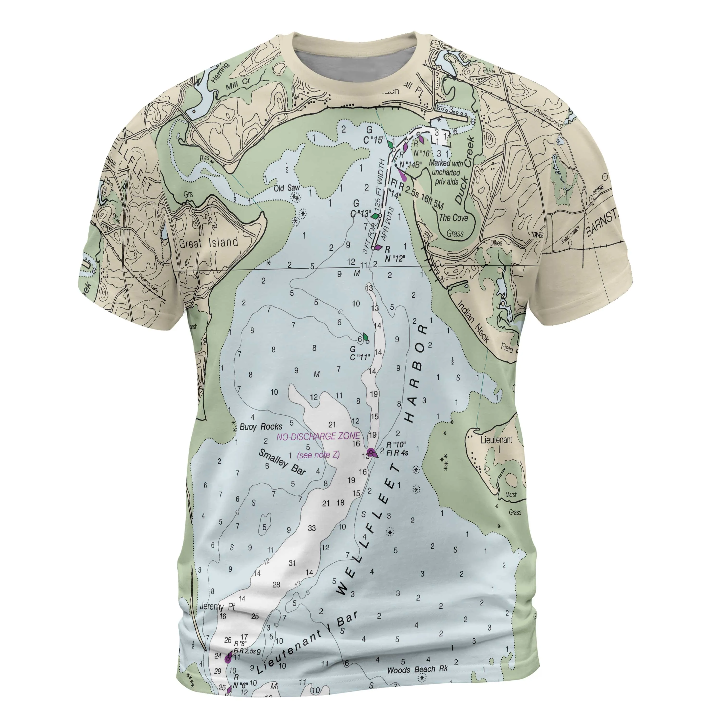 The Wellfleet to Barnstable Harbor Short Sleeve Performance Tee