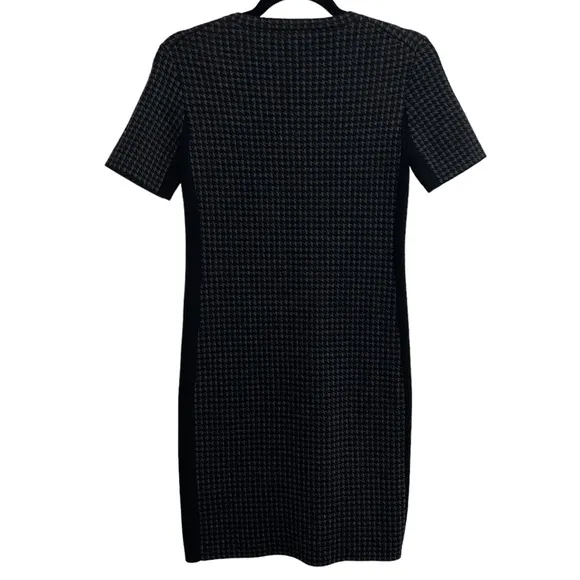 Theory Nellia Noble Wool Houndstooth Printed Dress