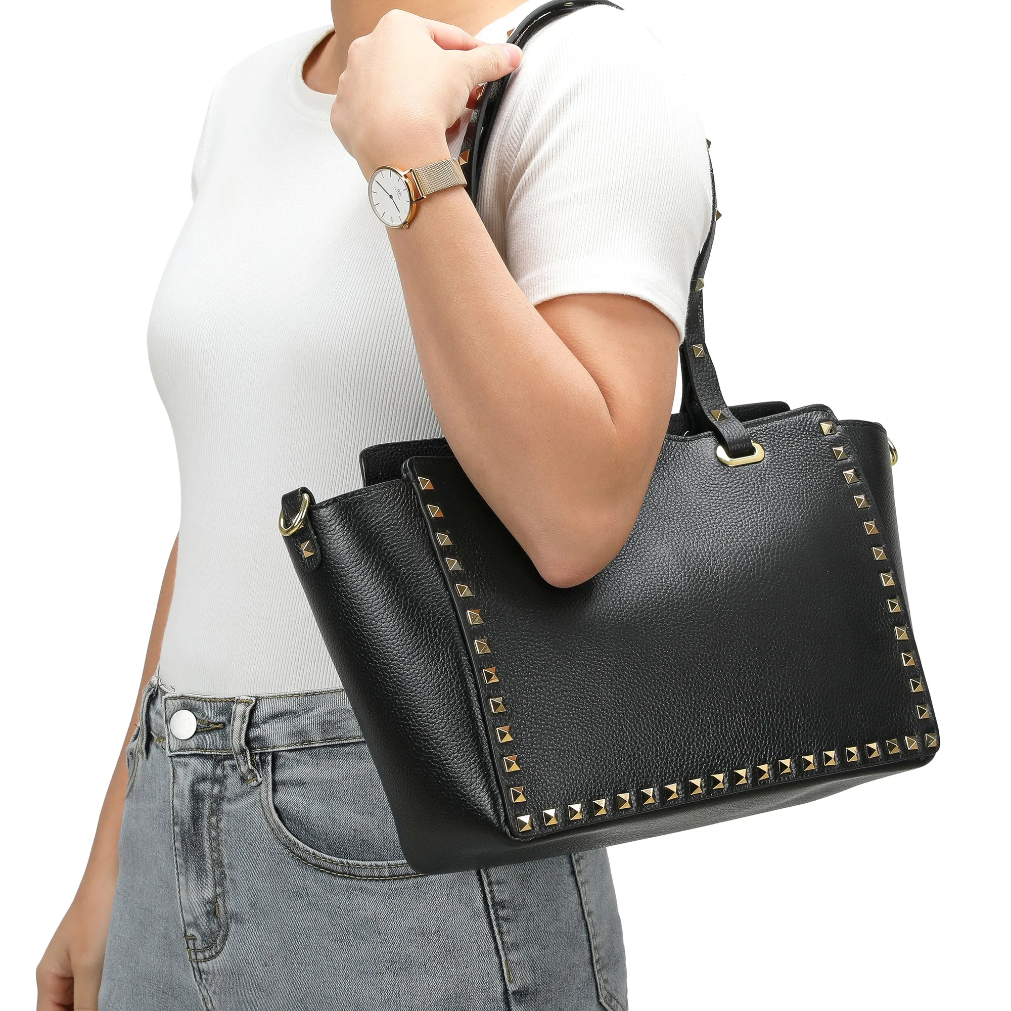 Tiffany & Fred Full-Grain Leather Tote