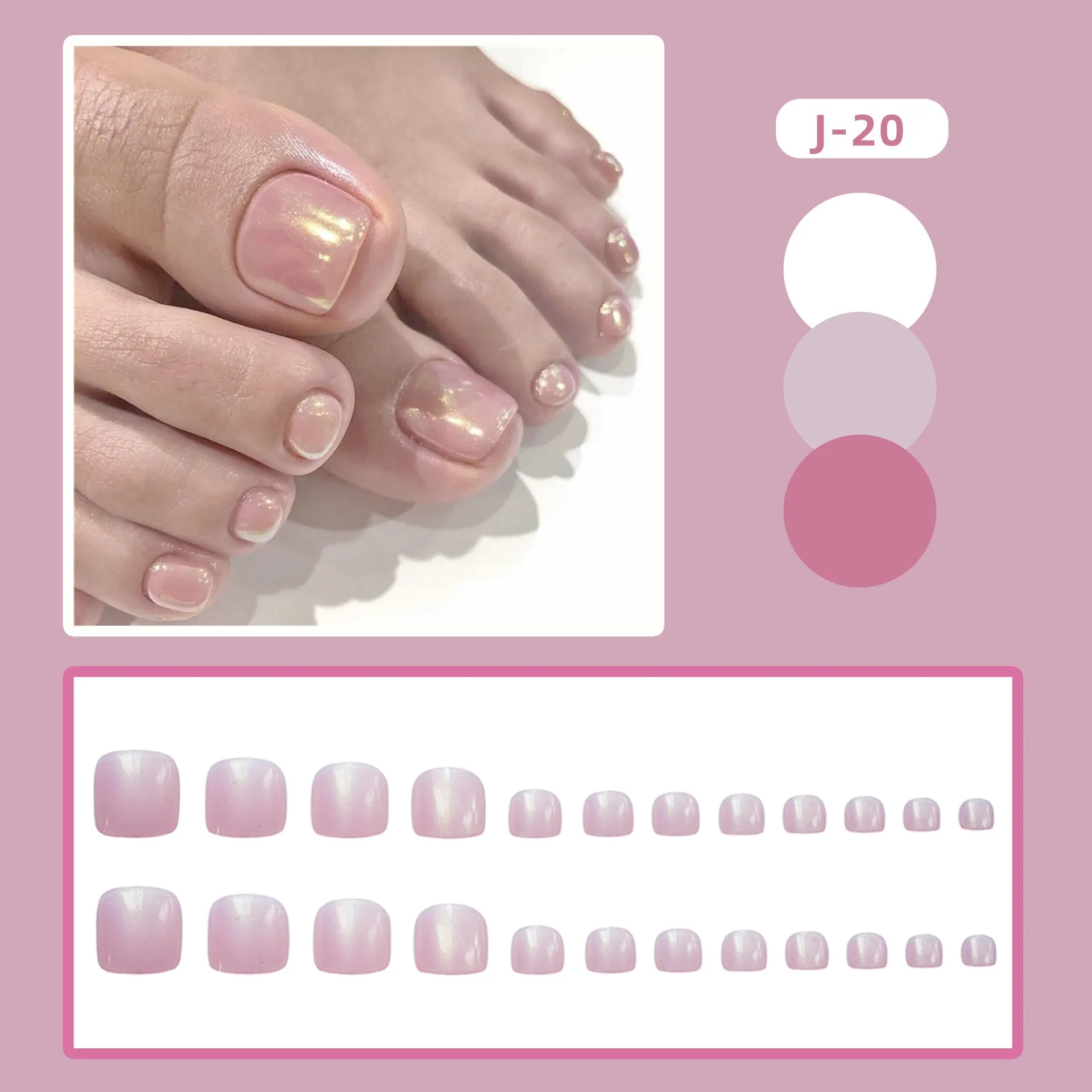 Toe nail pearl color