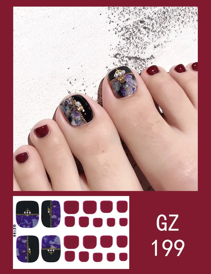 Toe nail stickers sheet
