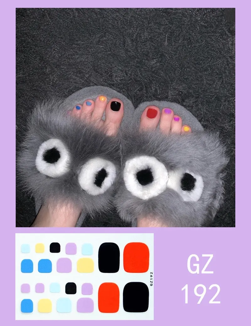 Toe nail stickers sheet