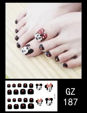 Toe nail stickers sheet