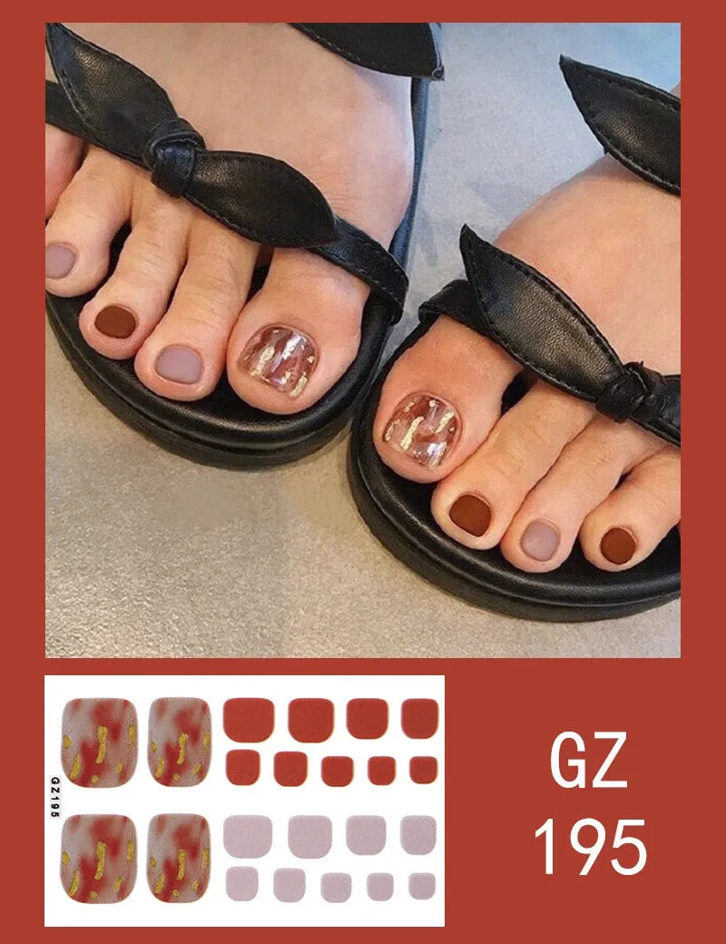 Toe nail stickers sheet