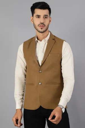 Tweed Wool Brown Modi Nehru Jacket