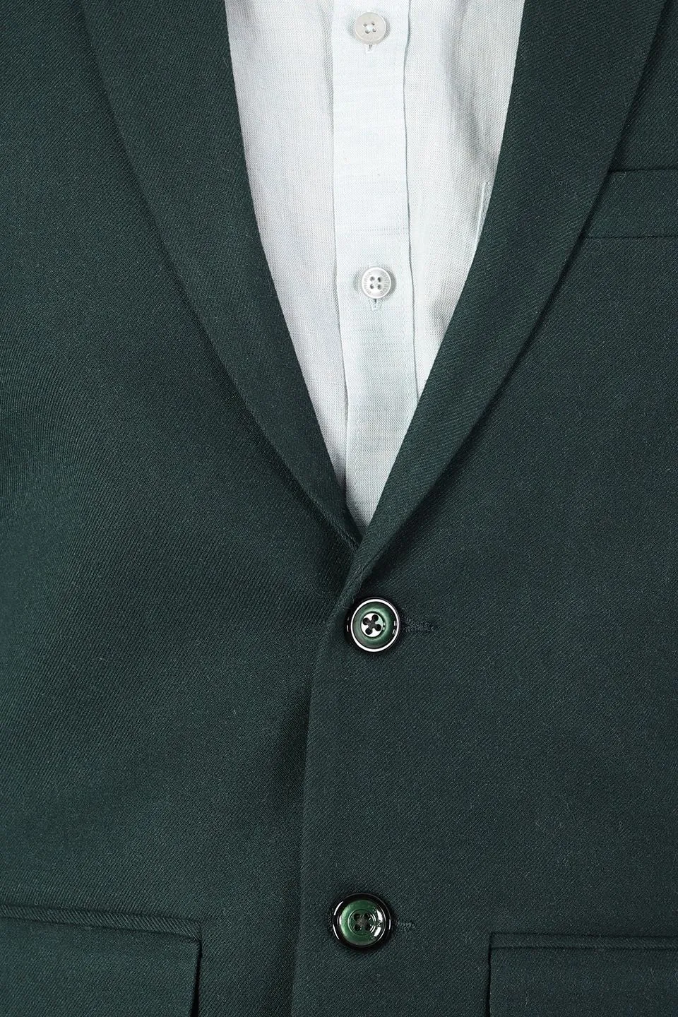 Tweed Wool Green Modi Nehru Jacket