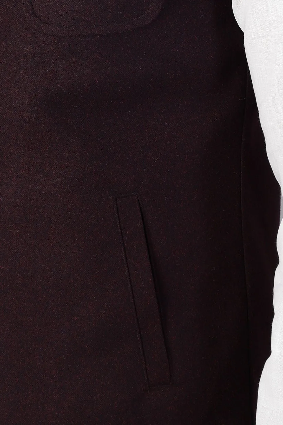 Tweed Wool Purple Modi Nehru Jacket