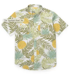 Two Dove Southern Rose Performance Button Down
