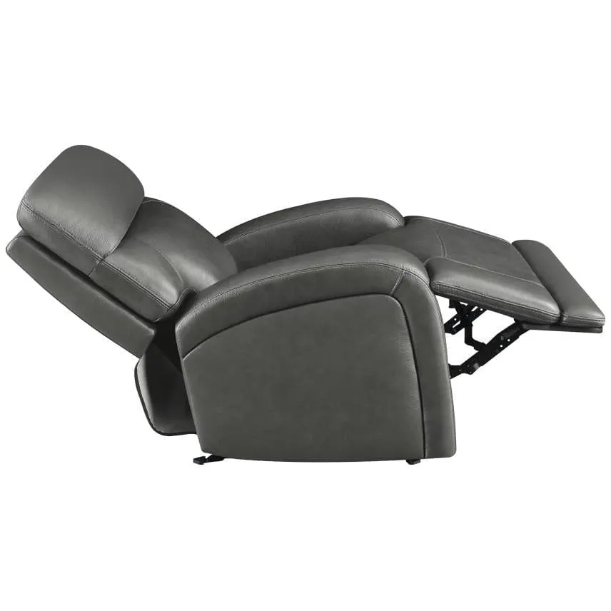 Upholstered Power Glider Recliner in Charcoal
