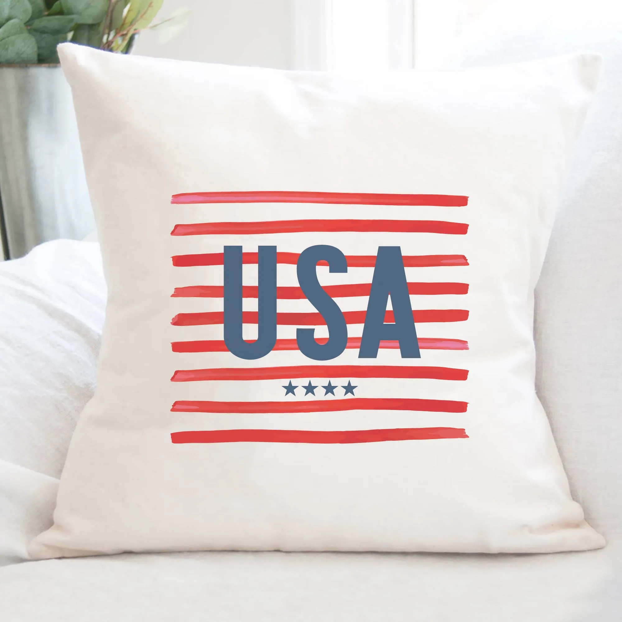 USA - Square Canvas Pillow