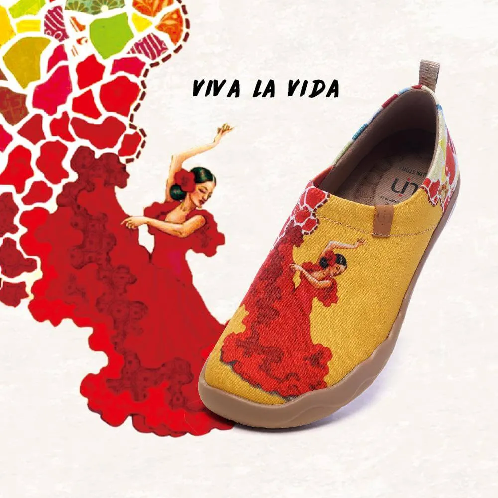 VIVA LA VIDA Women Art Painted Slip-on Shoes