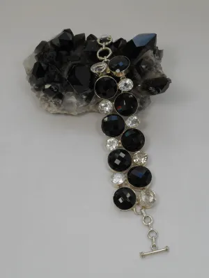 *White Topaz and Black Onyx Bracelet