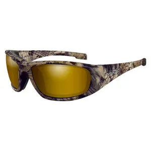 Wiley X Boss Polarized Venice Sunglasses Gold Lens/Kryptek Highlander