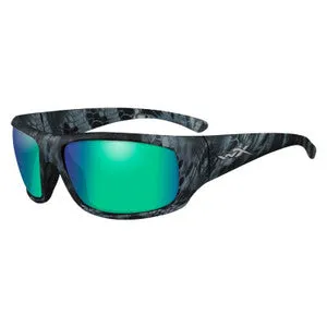 Wiley X Omega Polarized Sunglasses Emerald Lens/Kryptek Neptune