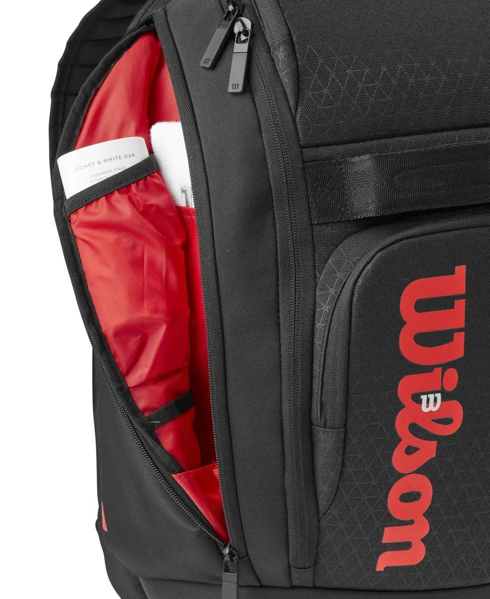 Wilson Clash v3 Backpack Racquet Bag (Black/Infrared)