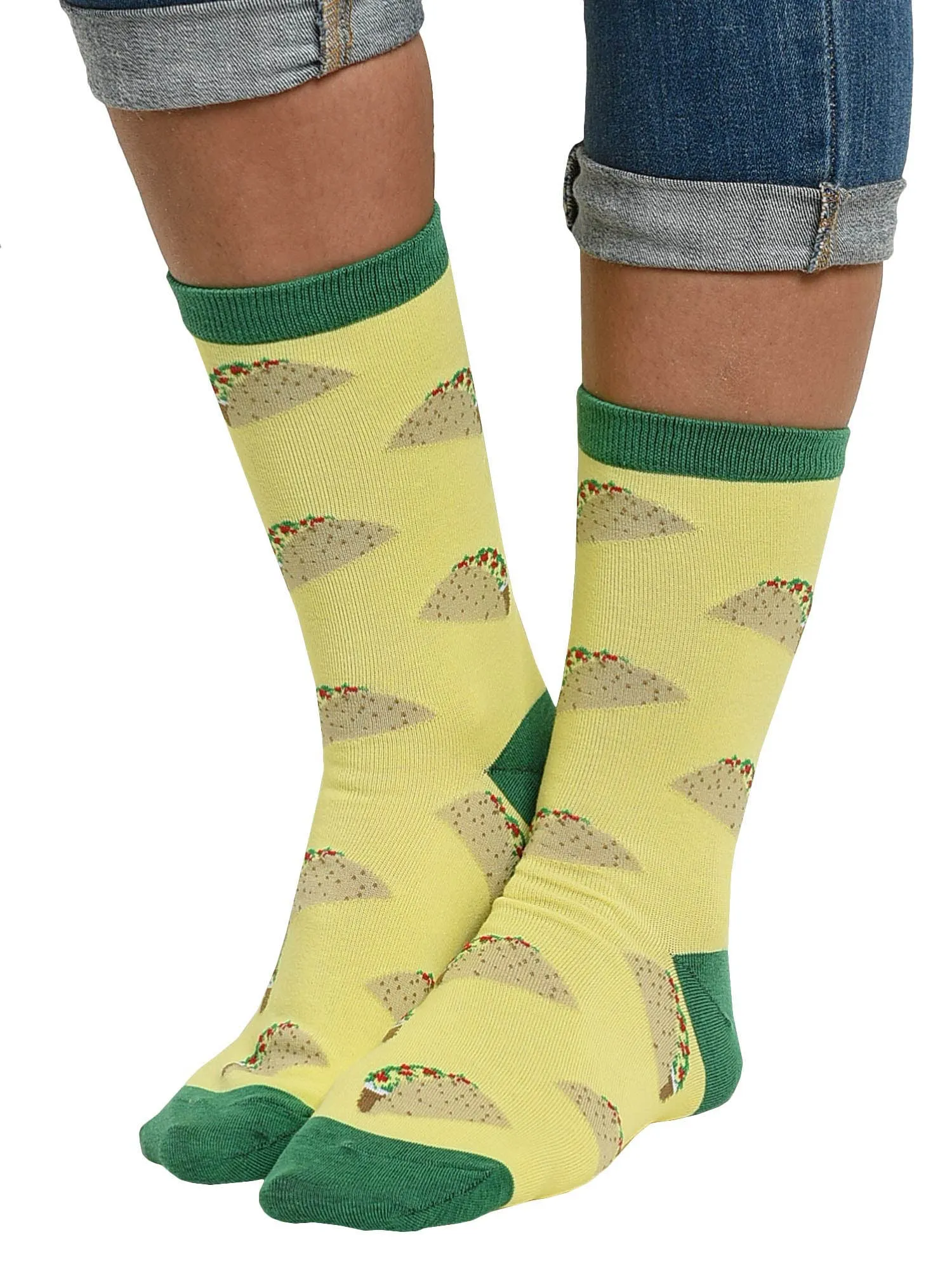 Women's All-over Print Best Mom Ever & Tacos Fun Novelty Crew Socks (2 Pair)