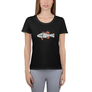 Women's BA Grunge White/Red SwimLogo MaxDri Athletic T-shirt