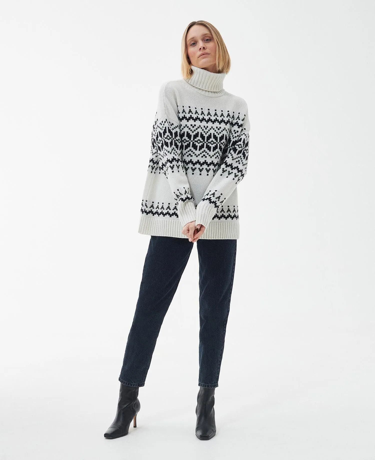 Women's Barbour | Patrisse Knit Wool Blend Sweater | Antique White