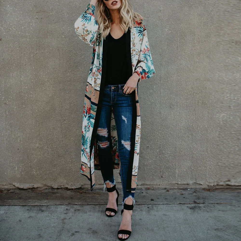 Womens Blouse Belt Bandage Shawl Print