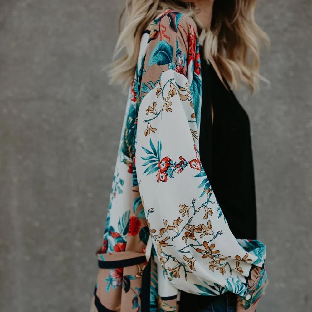 Womens Blouse Belt Bandage Shawl Print