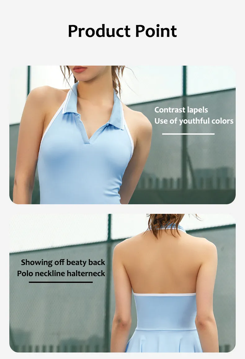 Women's Halter Neck Tennis Dress