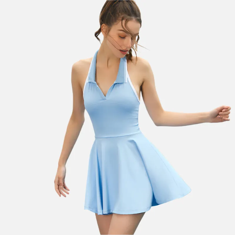 Women's Halter Neck Tennis Dress