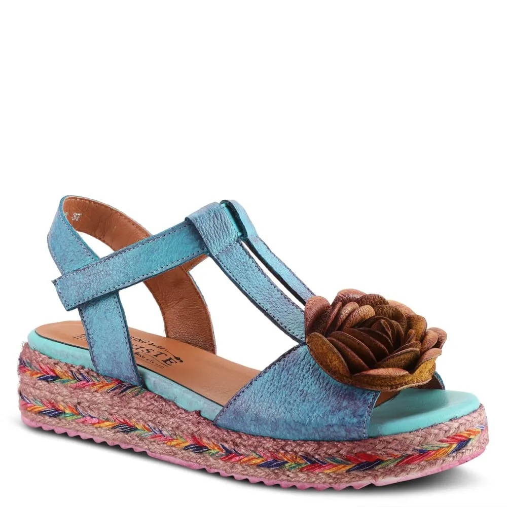 Women's L'Artiste | Tempest Hand Painted Sandal | Blue Multi
