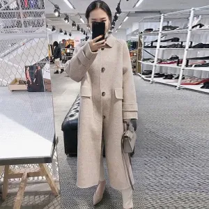 Women's Long  Length Wool Casual Coat