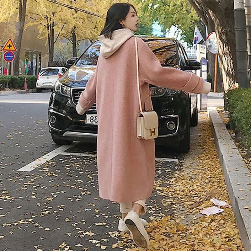 Women's Long  Length Wool Casual Coat