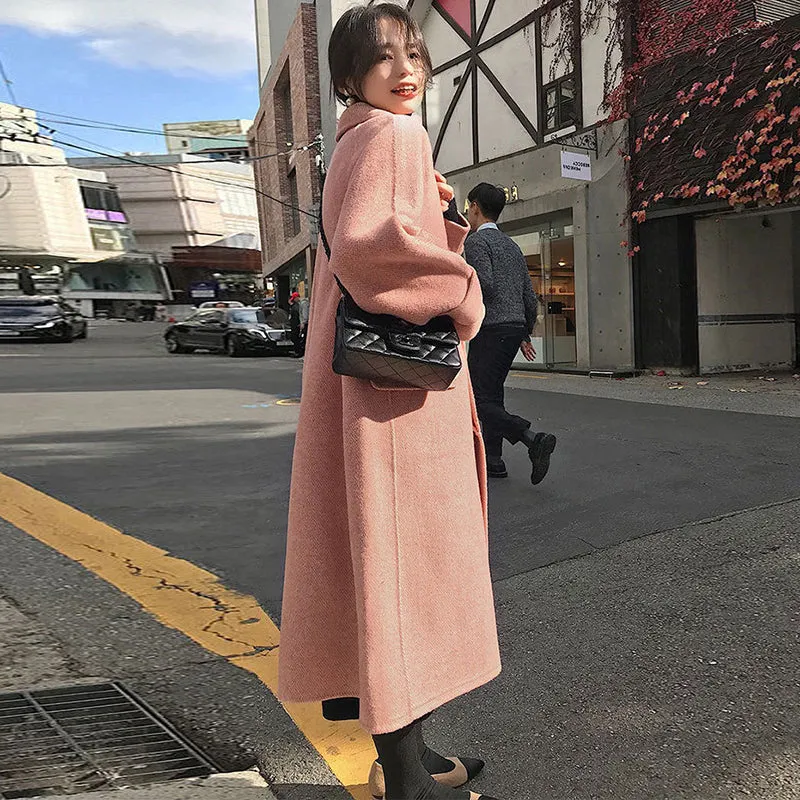 Women's Long  Length Wool Casual Coat
