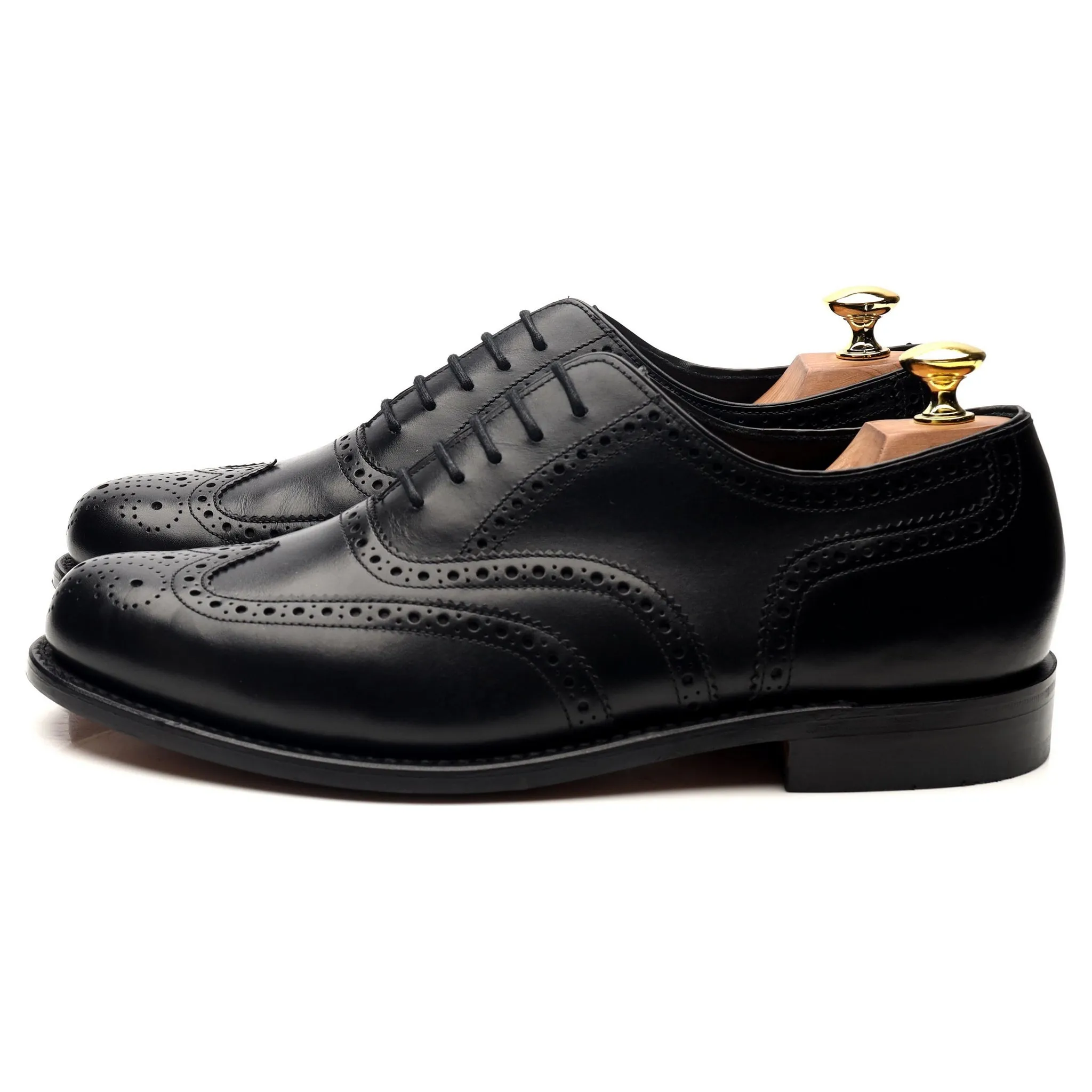 Women's 'Viv' Black Leather Oxford Brogues UK 8 F