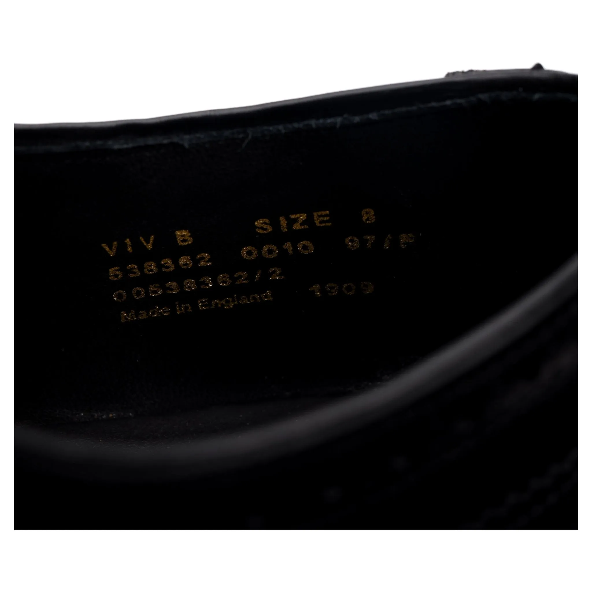 Women's 'Viv' Black Leather Oxford Brogues UK 8 F