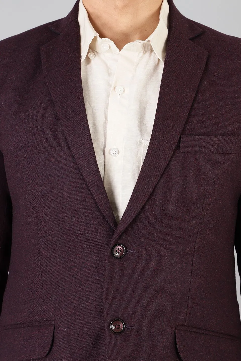 Wool Purple  Blazer