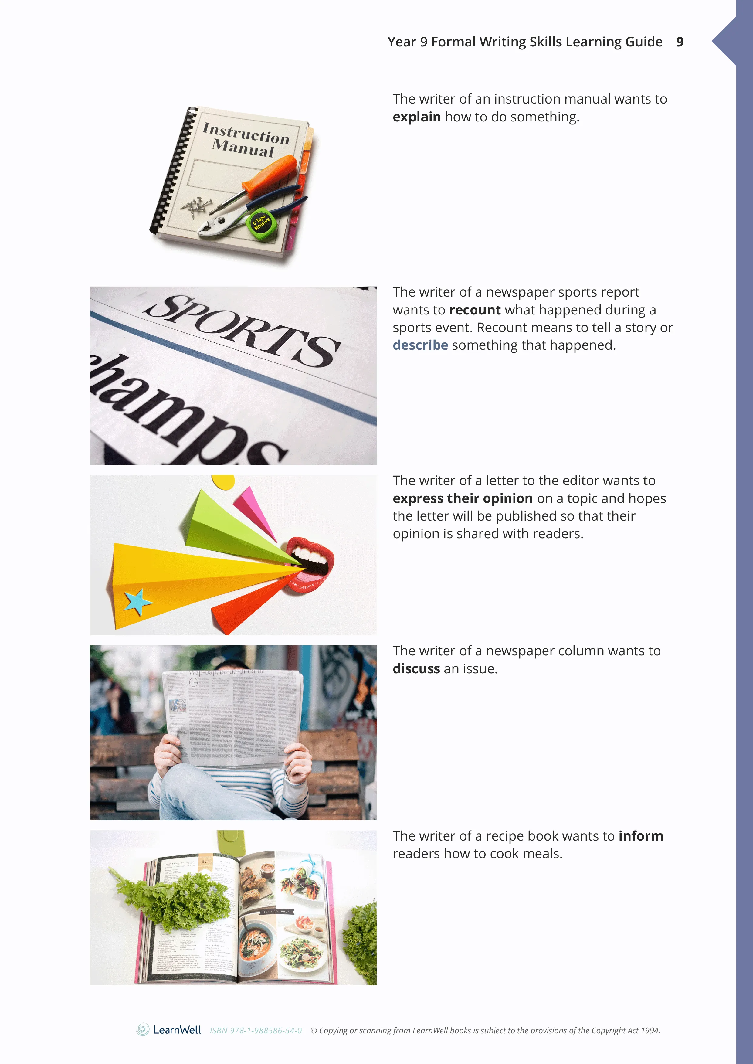 Year 9 Formal Writing Skills Learning Guide